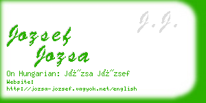 jozsef jozsa business card